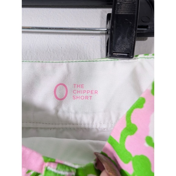Lilly Pulitzer Chipper Short Size 0 Sunnyside Lion Green Vacation Preppy Chino - Picture 3 of 5